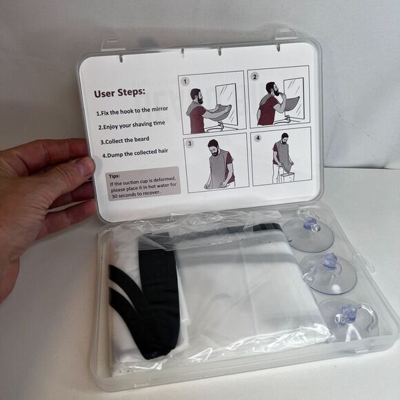 Beard Bib NEW Bib Apron for Men Gift Beard Trimming Catcher Bib for Shaving Hair - Picture 3 of 8